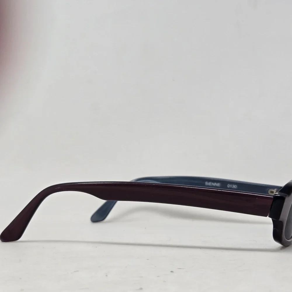 Anne et Valentin Sienne 0130 Sunglasses Burgundy Blue Made in France Oval